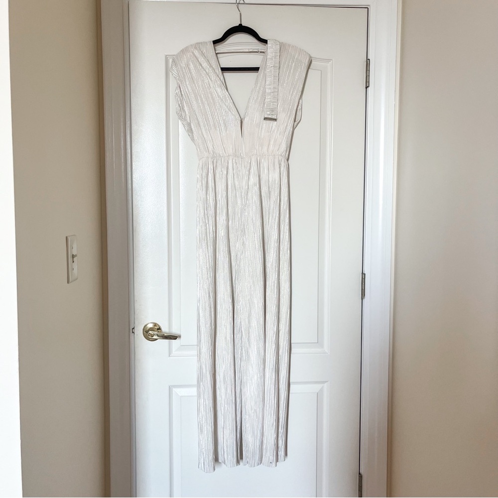 Sabina Musayev Saffron‎ White Metallic Jumpsuit Size S - Picture 2 of 5